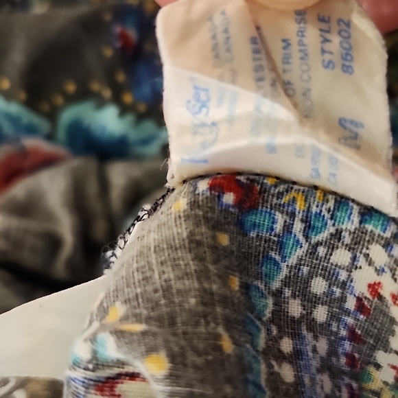 Vintage Kayser Floral Paisley Off-Shoulder Rouched Empire Waist Long Dress. Med. - Picture 7 of 10